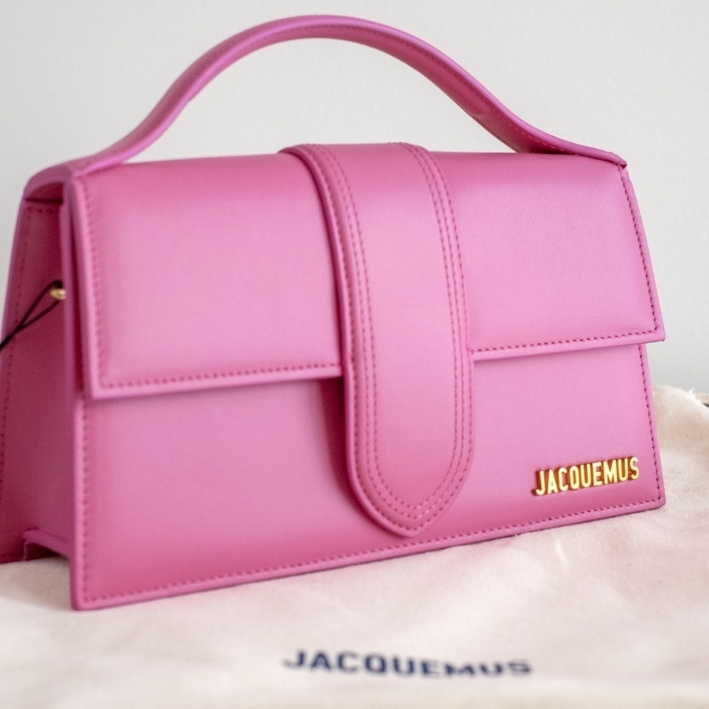 NWT Jacquemus Le Grand Bambino Pink Authentic Pink Leather Crossbody Bag $1190 - Picture 2 of 16